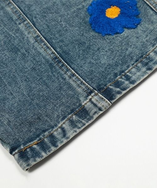 HOOK（フック）の「コクーン フラワーモチーフ デニムパンツ（デニムパンツ・メンズ・ブラック/ブルー・SMALL/MEDIUM/LARGE）」の19枚目の写真