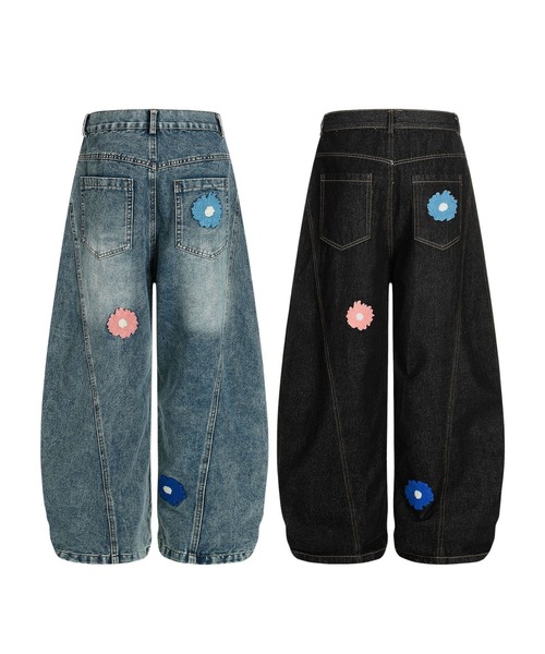 コクーンデニムパンツ sakishimatokyo ジーンズ デニム デニムパンツ タック入りコクーン