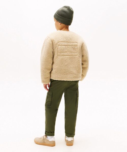TOMMY HILFIGER（トミーヒルフィガー）の「KIDS リバーシブルテディナイロンジャケット（ブルゾン・キッズ・グリーン・160cm/150cm/140cm/130cm）」の7枚目の写真