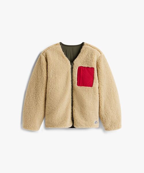 TOMMY HILFIGER（トミーヒルフィガー）の「KIDS リバーシブルテディナイロンジャケット（ブルゾン・キッズ・グリーン・160cm/150cm/140cm/130cm）」の3枚目の写真