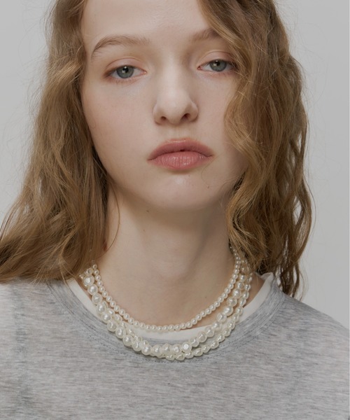 d*3様 真珠ネックレス　シルバー Su1.】3セットパールネックレス（ネックレス）｜Su1.（スイ）の