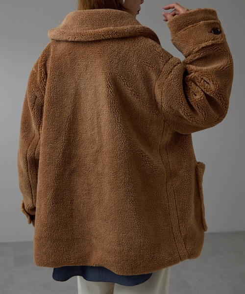 セール】テディボア ステンカラーミドルコート（ステンカラーコート