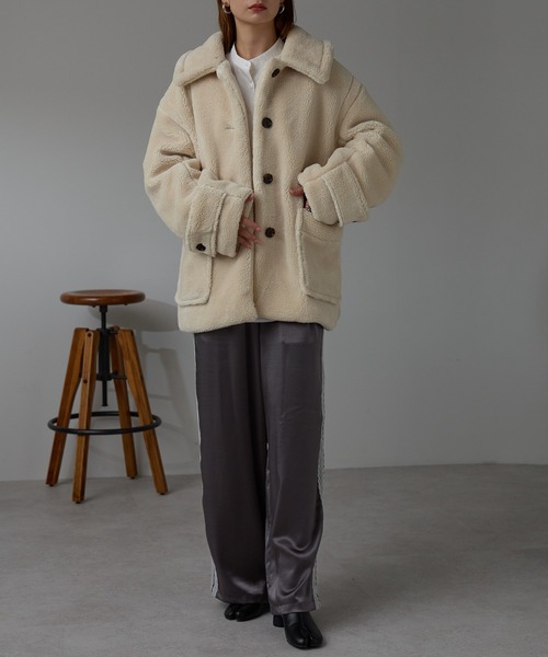セール】テディボア ステンカラーミドルコート（ステンカラーコート