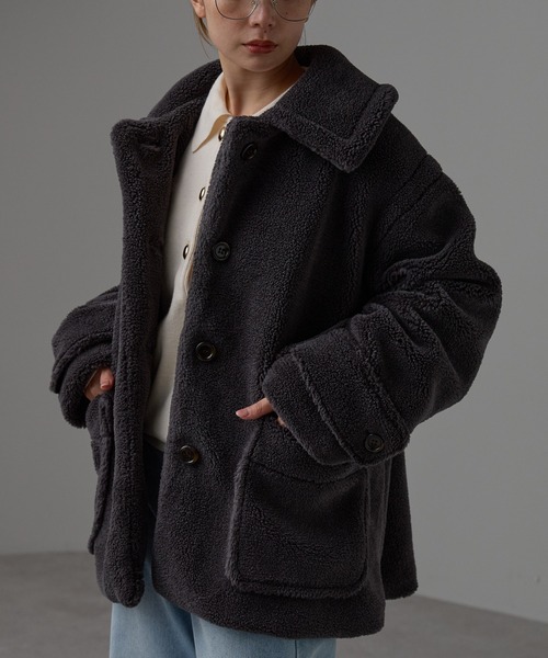 テディボア ミドルコート セール】テディボア ステンカラーミドルコート（ステンカラーコート