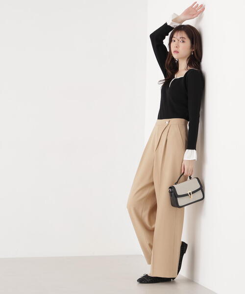 PROPORTION BODY DRESSING(プロポーションボディドレッシング)の「異素材スリーブニット / 1215270017(ニット/セーター・レディース・グレー/ブラック/ブラウン系その他・FREE)」の7枚目の写真