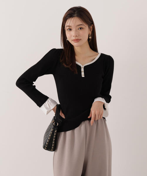 PROPORTION BODY DRESSING(プロポーションボディドレッシング)の「異素材スリーブニット / 1215270017(ニット/セーター・レディース・グレー/ブラック/ブラウン系その他・FREE)」の15枚目の写真