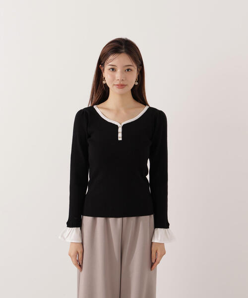 PROPORTION BODY DRESSING(プロポーションボディドレッシング)の「異素材スリーブニット / 1215270017(ニット/セーター・レディース・グレー/ブラック/ブラウン系その他・FREE)」の17枚目の写真