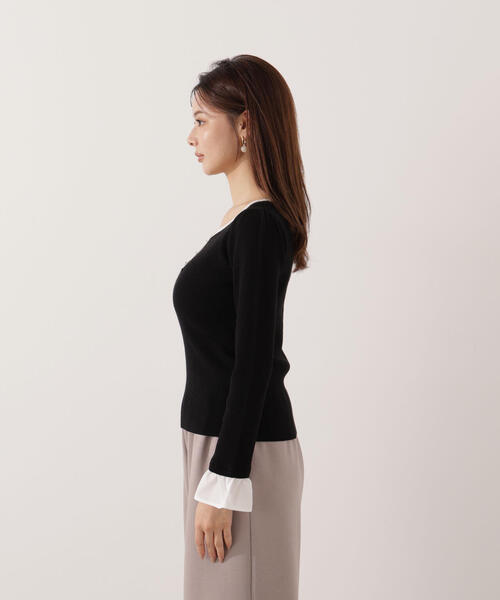 PROPORTION BODY DRESSING(プロポーションボディドレッシング)の「異素材スリーブニット / 1215270017(ニット/セーター・レディース・グレー/ブラック/ブラウン系その他・FREE)」の18枚目の写真