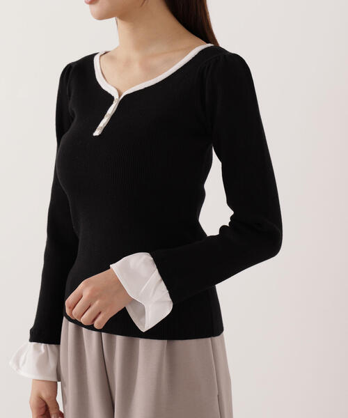 PROPORTION BODY DRESSING(プロポーションボディドレッシング)の「異素材スリーブニット / 1215270017(ニット/セーター・レディース・グレー/ブラック/ブラウン系その他・FREE)」の21枚目の写真