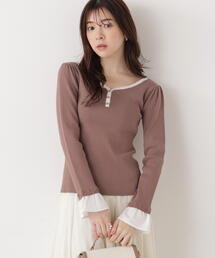 異素材スリーブニット / 1215270017