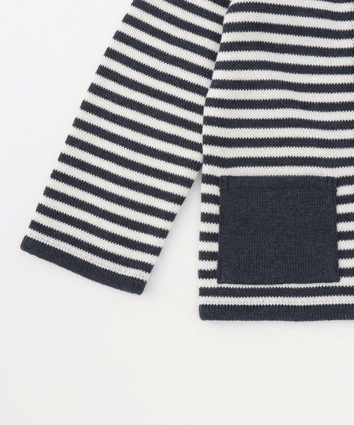 sense of wonder（センスオブワンダー）の「セーラーニットカーディガン【日本製】（カーディガン/ボレロ・キッズ・ネイビー/ブルーグレー/グレー・80-90cm/100-110cm/120-130cm）」の6枚目の写真