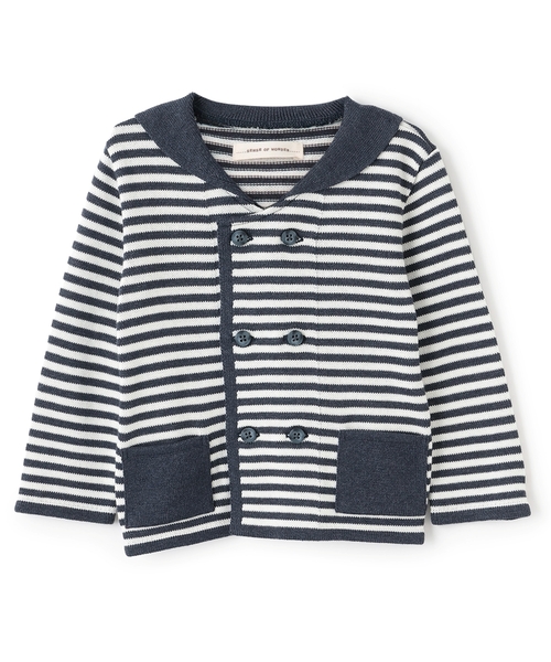 sense of wonder（センスオブワンダー）の「セーラーニットカーディガン【日本製】（カーディガン/ボレロ・キッズ・ネイビー/ブルーグレー/グレー・80-90cm/100-110cm/120-130cm）」の10枚目の写真