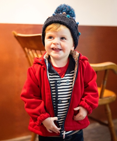 sense of wonder（センスオブワンダー）の「セーラーニットカーディガン【日本製】（カーディガン/ボレロ・キッズ・ネイビー/ブルーグレー/グレー・80-90cm/100-110cm/120-130cm）」の13枚目の写真