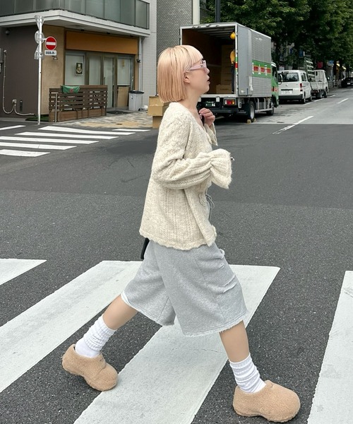 セール】【セットアップで着られる】ダメージいっぱいゆるめスウェット