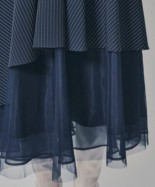 REDYAZEL（レディアゼル）の「シアーMIXティアードスカート（スカート・レディース・アイボリー/グレー系その他/ブルー系その他/ブラック/ブラック系その他・FREE）」の21枚目の写真