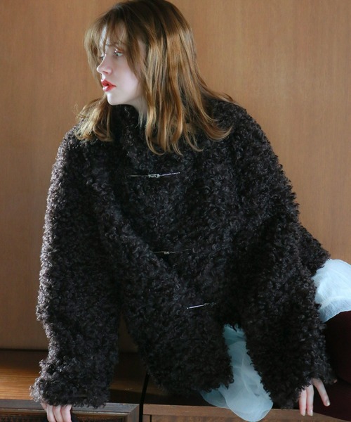 mic by Olu.（ミックバイオルドット）の「カーリーベルトファーコート（その他アウター・レディース・ブラウン/イエロー系その他/グレー・FREE）」の18枚目の写真