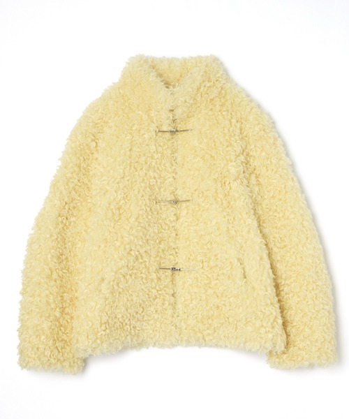 mic by Olu.（ミックバイオルドット）の「カーリーベルトファーコート（その他アウター・レディース・ブラウン/イエロー系その他/グレー・FREE）」の6枚目の写真