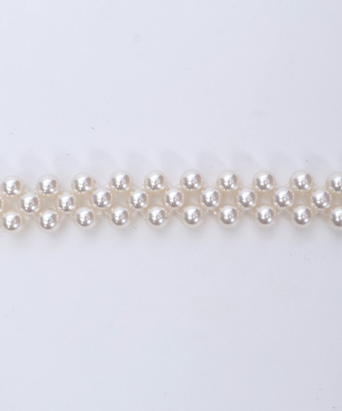 axes femme（アクシーズファム）の「オーナメントパールゴムベルト（ベルト・レディース・シルバー/ゴールド・FREE）」の12枚目の写真