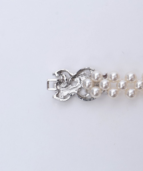 axes femme（アクシーズファム）の「オーナメントパールゴムベルト（ベルト・レディース・シルバー/ゴールド・FREE）」の14枚目の写真