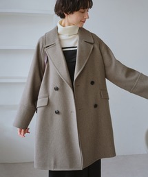 ROPE' PICNIC | ジャージメルトン無地＆チェックオーバーPコート/一部WEB限定カラー・リンクコーデ(ピーコート)