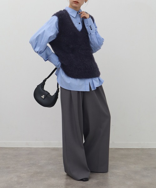 NOGLE(ノグル)の「【NOGLE/ノグル】2wayシャギーVネックニットベスト(ベスト・レディース・ベージュ/ネイビー/チャコール/アイボリー/ブラック/グレー・FREE)」の20枚目の写真