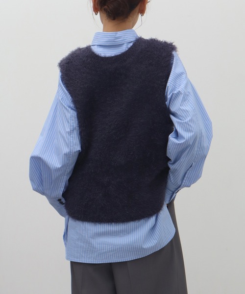 NOGLE(ノグル)の「【NOGLE/ノグル】2wayシャギーVネックニットベスト(ベスト・レディース・ベージュ/ネイビー/チャコール/アイボリー/ブラック/グレー・FREE)」の22枚目の写真