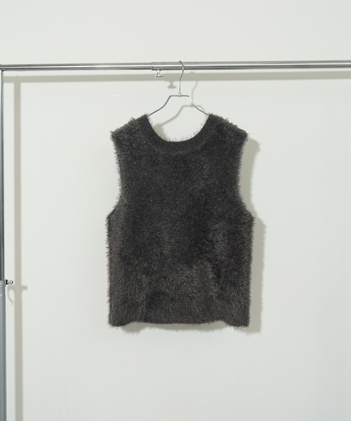 NOGLE/ノグル】2wayシャギーVネックニットベスト（ベスト）｜NOGLE