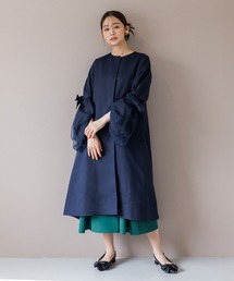 form forma（フォルムフォルマ）の「【troisieme chaco】ノーカラーコート/結婚式/パーティー/お呼ばれ（ノーカラーコート）」