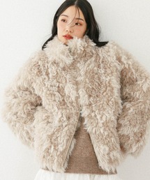 Heather | ボリュームファーZIPブルゾン　598818(ブルゾン)