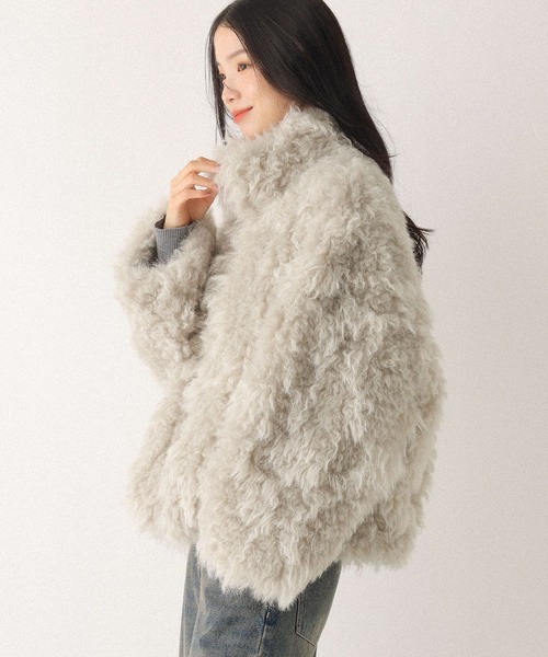 Heather（ヘザー）の「ボリュームファーZIPブルゾン　598818（ブルゾン・レディース・ベージュ/ブラウン/グレー・FREE）」の11枚目の写真