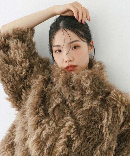 Heather（ヘザー）の「ボリュームファーZIPブルゾン　598818（ブルゾン・レディース・ベージュ/ブラウン/グレー・FREE）」の22枚目の写真