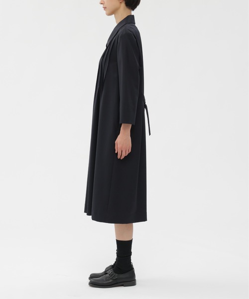 MARGARET HOWELL ブラック ロングワンピース セール】FINE WOOL TWILL（ワンピース）｜MARGARET HOWELL