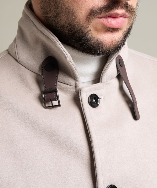 HIDEAWAYS NICOLE（ハイダウェイニコル）の「【HIDEAWAYS BLACK】マイクロ起毛ポンチ　スタンドコート（その他アウター・メンズ・ダークブラウン/シルバーグレー/ネイビー/ブラック・MEDIUM/X-LARGE/LARGE）」の13枚目の写真