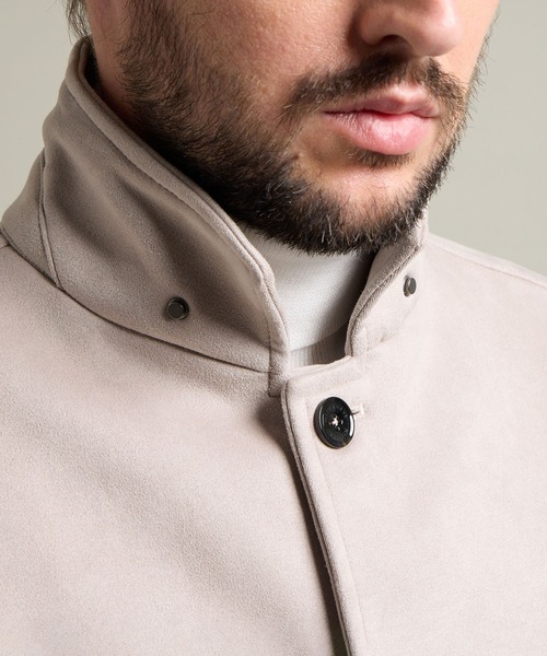 HIDEAWAYS NICOLE（ハイダウェイニコル）の「【HIDEAWAYS BLACK】マイクロ起毛ポンチ　スタンドコート（その他アウター・メンズ・ダークブラウン/シルバーグレー/ネイビー/ブラック・MEDIUM/X-LARGE/LARGE）」の15枚目の写真