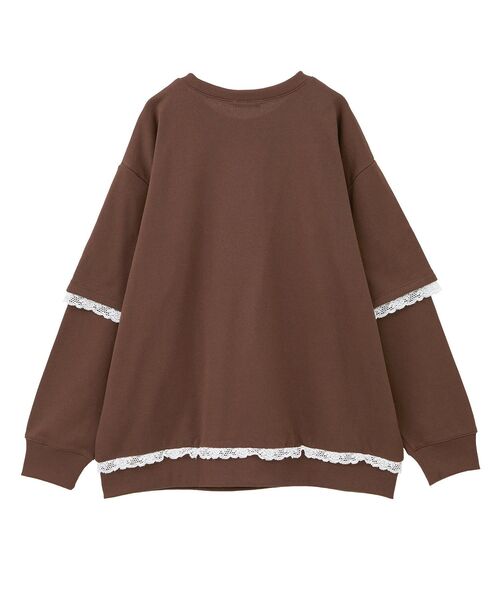 earth music&ecology（アースミュージックアンドエコロジー）の「レーススウェットプルオーバー（スウェット・レディース・ホワイト系その他2/グレー/ブラウン・FREE）」の9枚目の写真