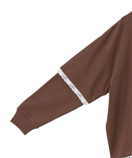 earth music&ecology（アースミュージックアンドエコロジー）の「レーススウェットプルオーバー（スウェット・レディース・ホワイト系その他2/グレー/ブラウン・FREE）」の13枚目の写真