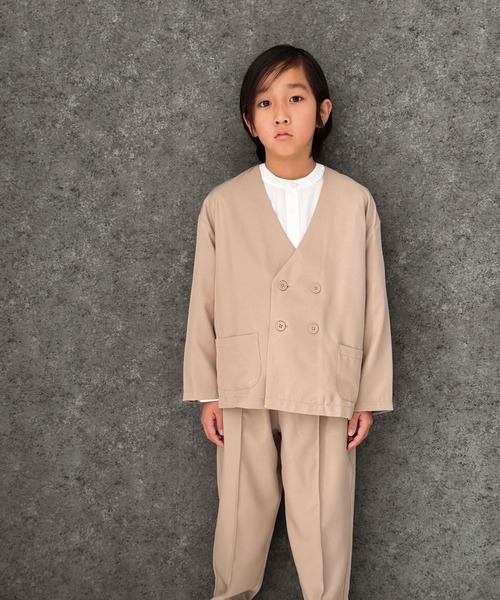 セール】【ノーカラースーツセットアップ】 スーツ 上下セット（スーツ