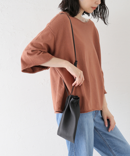 FRAMeWORK（フレームワーク）の「ITTI/イッチ HERRIE KINCHAKU POUCH PM（ショルダーバッグ・レディース・ブラック/ベージュ・FREE）」の6枚目の写真