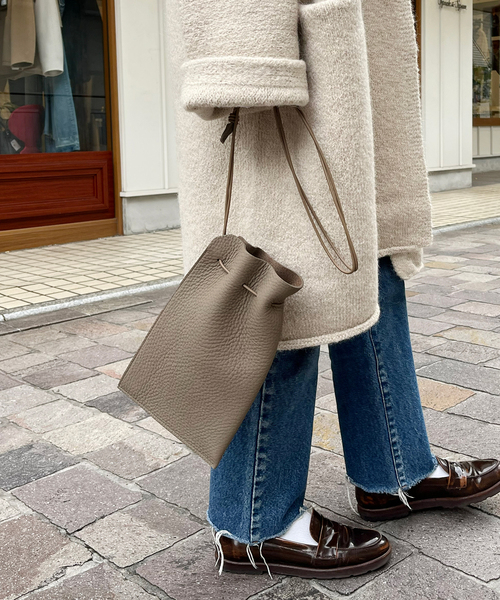 FRAMeWORK（フレームワーク）の「ITTI/イッチ HERRIE KINCHAKU POUCH PM（ショルダーバッグ・レディース・ブラック/ベージュ・FREE）」の8枚目の写真