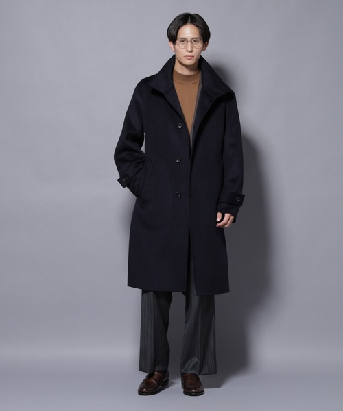 NANO universe（ナノユニバース）の「ウールリバースタンドベルテッドコート（ステンカラーコート・メンズ・ブラウン/ネイビー/グレー系その他2・M/L）」の20枚目の写真