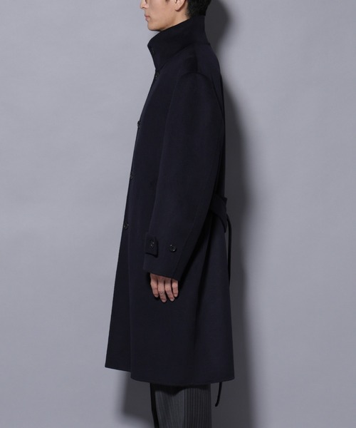 NANO universe（ナノユニバース）の「ウールリバースタンドベルテッドコート（ステンカラーコート・メンズ・ブラウン/ネイビー/グレー系その他2・M/L）」の16枚目の写真