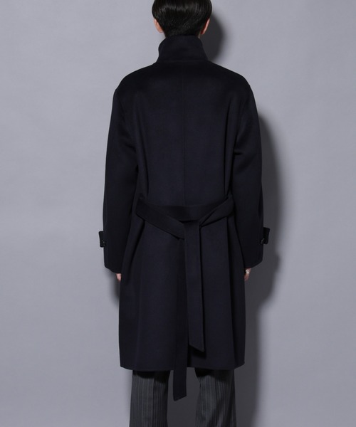NANO universe（ナノユニバース）の「ウールリバースタンドベルテッドコート（ステンカラーコート・メンズ・ブラウン/ネイビー/グレー系その他2・M/L）」の15枚目の写真