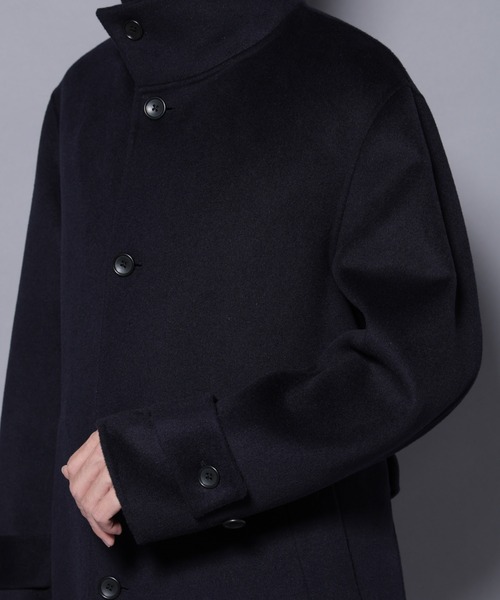 NANO universe（ナノユニバース）の「ウールリバースタンドベルテッドコート（ステンカラーコート・メンズ・ブラウン/ネイビー/グレー系その他2・M/L）」の13枚目の写真