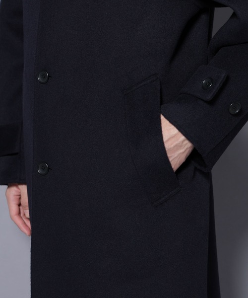 NANO universe（ナノユニバース）の「ウールリバースタンドベルテッドコート（ステンカラーコート・メンズ・ブラウン/ネイビー/グレー系その他2・M/L）」の12枚目の写真