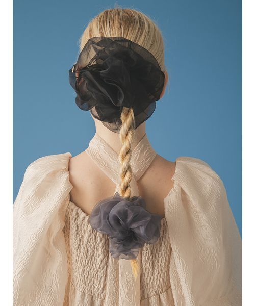 FURFUR（ファーファー）の「ボリュームオーガンジーシュシュセット（その他ヘアアクセサリー・レディース・ライトピンク/ピンク/ブラック/ライトブルー/ホワイト・F）」の20枚目の写真