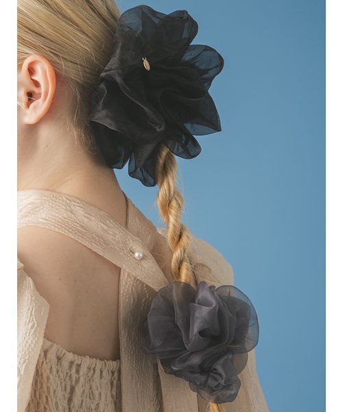 FURFUR（ファーファー）の「ボリュームオーガンジーシュシュセット（その他ヘアアクセサリー・レディース・ライトピンク/ピンク/ブラック/ライトブルー/ホワイト・F）」の21枚目の写真