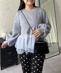 prose verse | バイカラー裾フリルスウェット(スウェット)