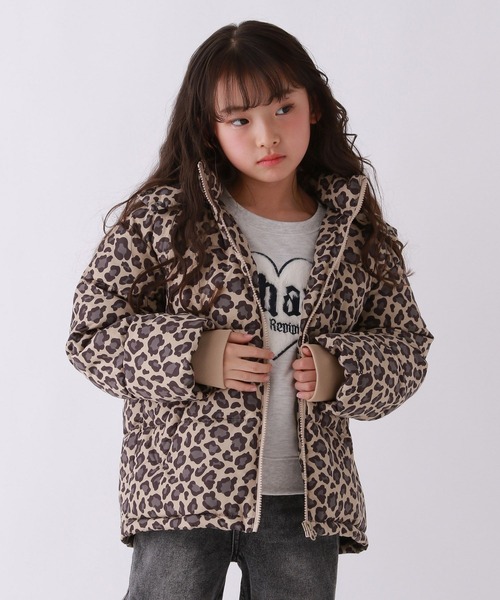 repipi armario（レピピ アルマリオ）の「【10C REPIPI】エアサーマルフードブルゾン（ダウンジャケット/コート・キッズ・アイボリー/ブラック/レオパード・110㎝/120㎝/130㎝）」の3枚目の写真