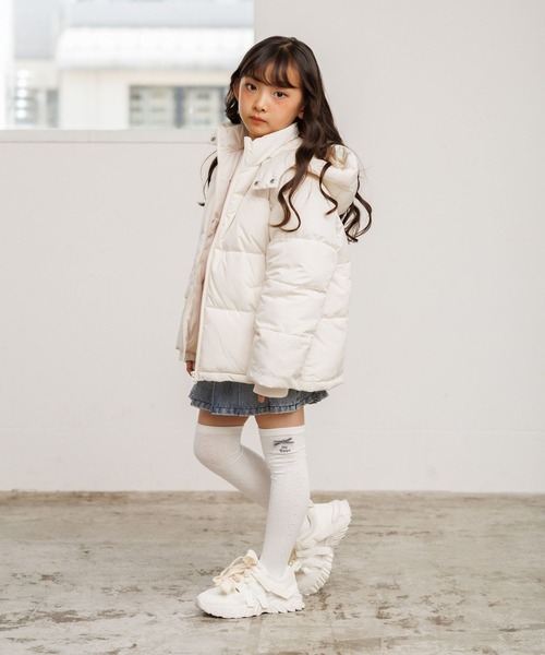 repipi armario（レピピ アルマリオ）の「【10C REPIPI】エアサーマルフードブルゾン（ダウンジャケット/コート・キッズ・アイボリー/ブラック/レオパード・110㎝/120㎝/130㎝）」の22枚目の写真