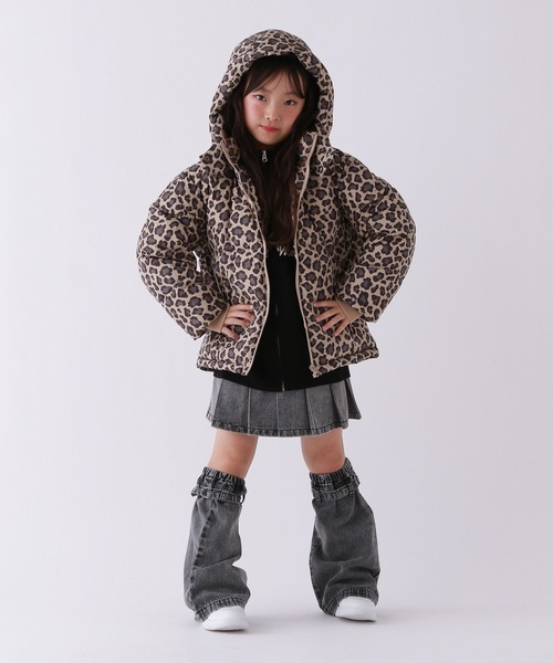 repipi armario（レピピ アルマリオ）の「【10C REPIPI】エアサーマルフードブルゾン（ダウンジャケット/コート・キッズ・アイボリー/ブラック/レオパード・110㎝/120㎝/130㎝）」の4枚目の写真